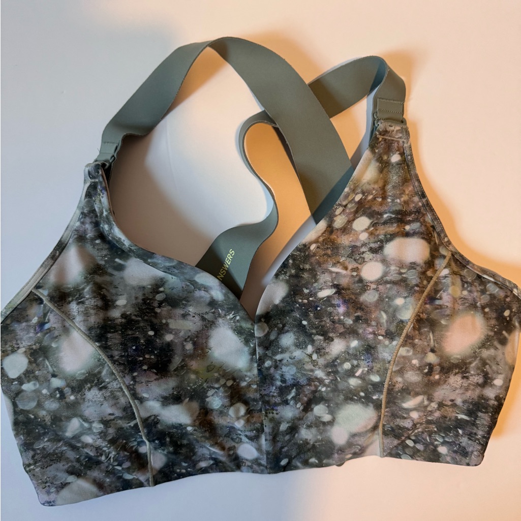 Lululemon Athletica Women's Green Printed Training Lab Sports Bra 12 Athletic